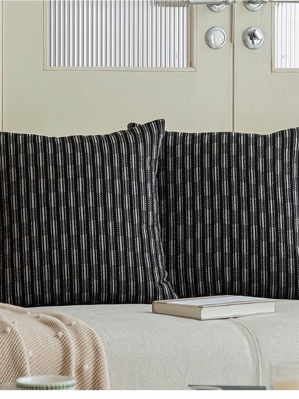Black Striped Decorative Pillow - Home Bedding